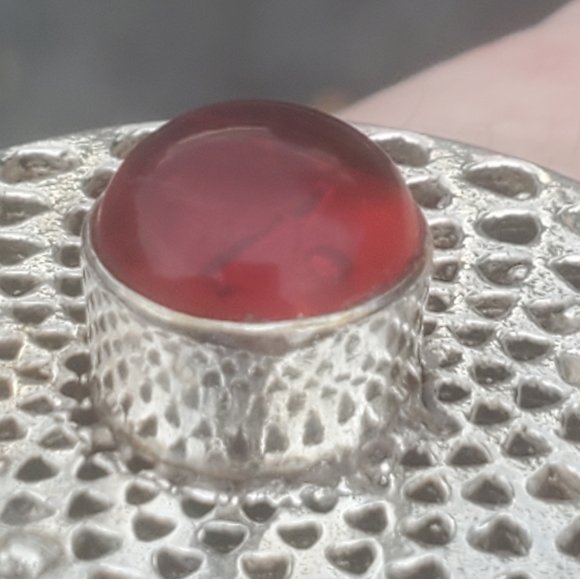 New Garnet 925 Silver Cuff Bracelet. - Picture 10 of 16